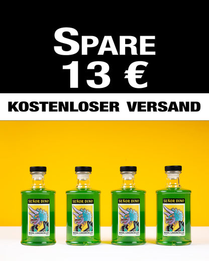 'Quattrosaurus' 4er Set – Basilikum Limoncello (4x 700 ml)