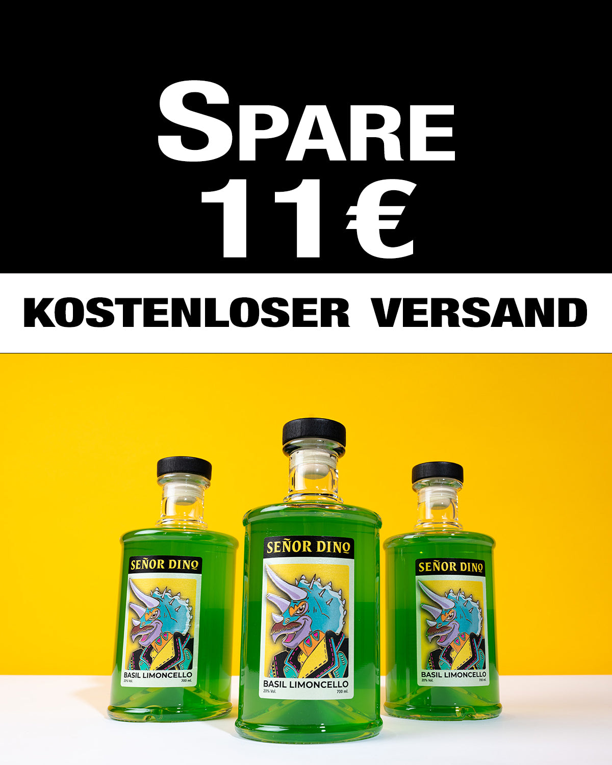 'Triceratops' 3er Set – Basilikum Limoncello (3x 700 ml)
