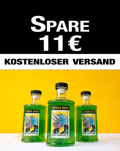 'Triceratops' 3er Set – Basilikum Limoncello (3x 700 ml)