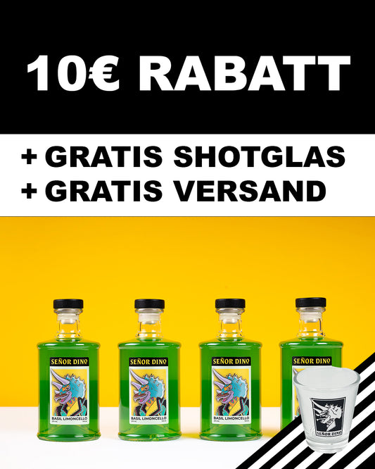 'Quattrosaurus' 4er Set – Basilikum Limoncello (4x 700 ml)